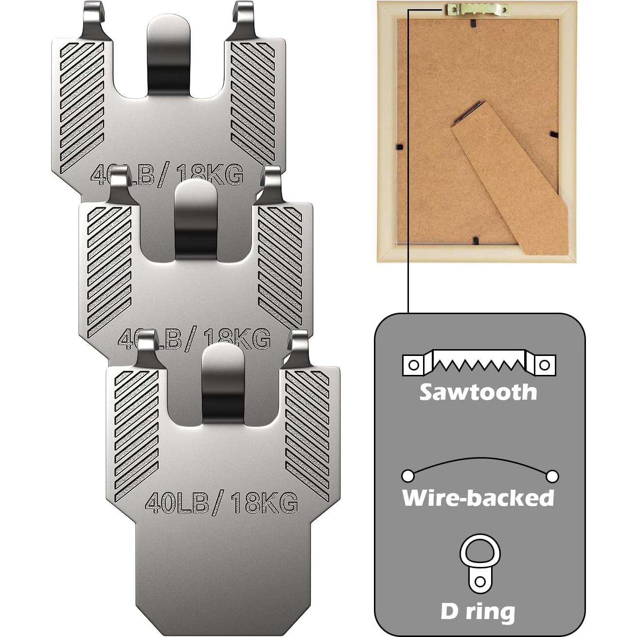 Ganchos de Clavo ApeBest para Colgar Imágenes en Drywall - 20 Pcs