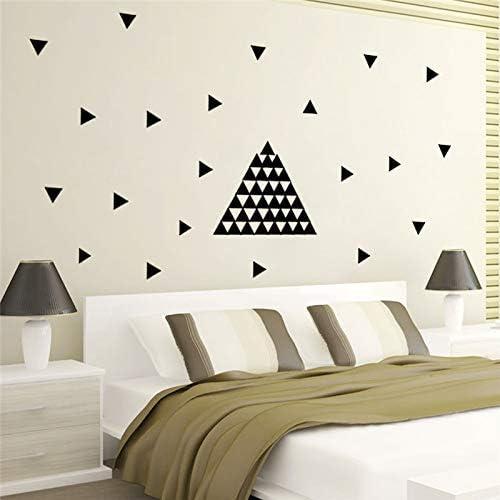 Calcomanías de Pared Triangulares Negras BugyBagy 128 Piezas
