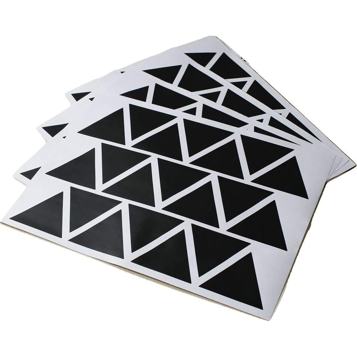 Calcomanías de Pared Triangulares Negras BugyBagy 128 Piezas