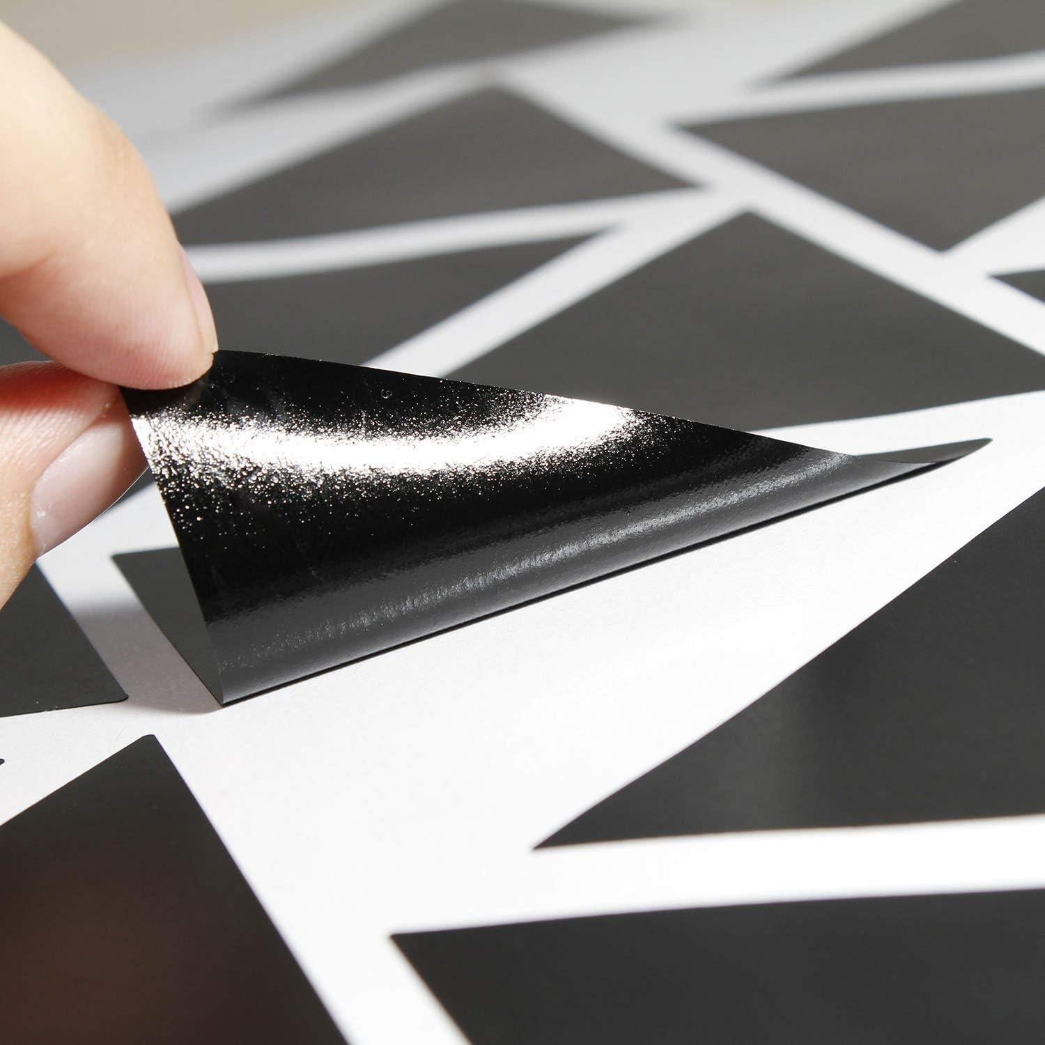 Calcomanías de Pared Triangulares Negras BugyBagy 128 Piezas