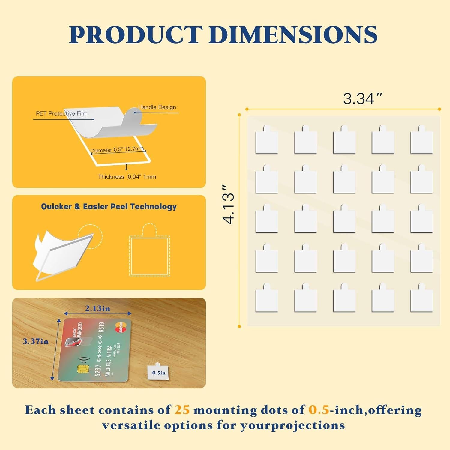 Puntos Adhesivos Doble Cara Vimiroo 12.7 mm 75 Piezas
