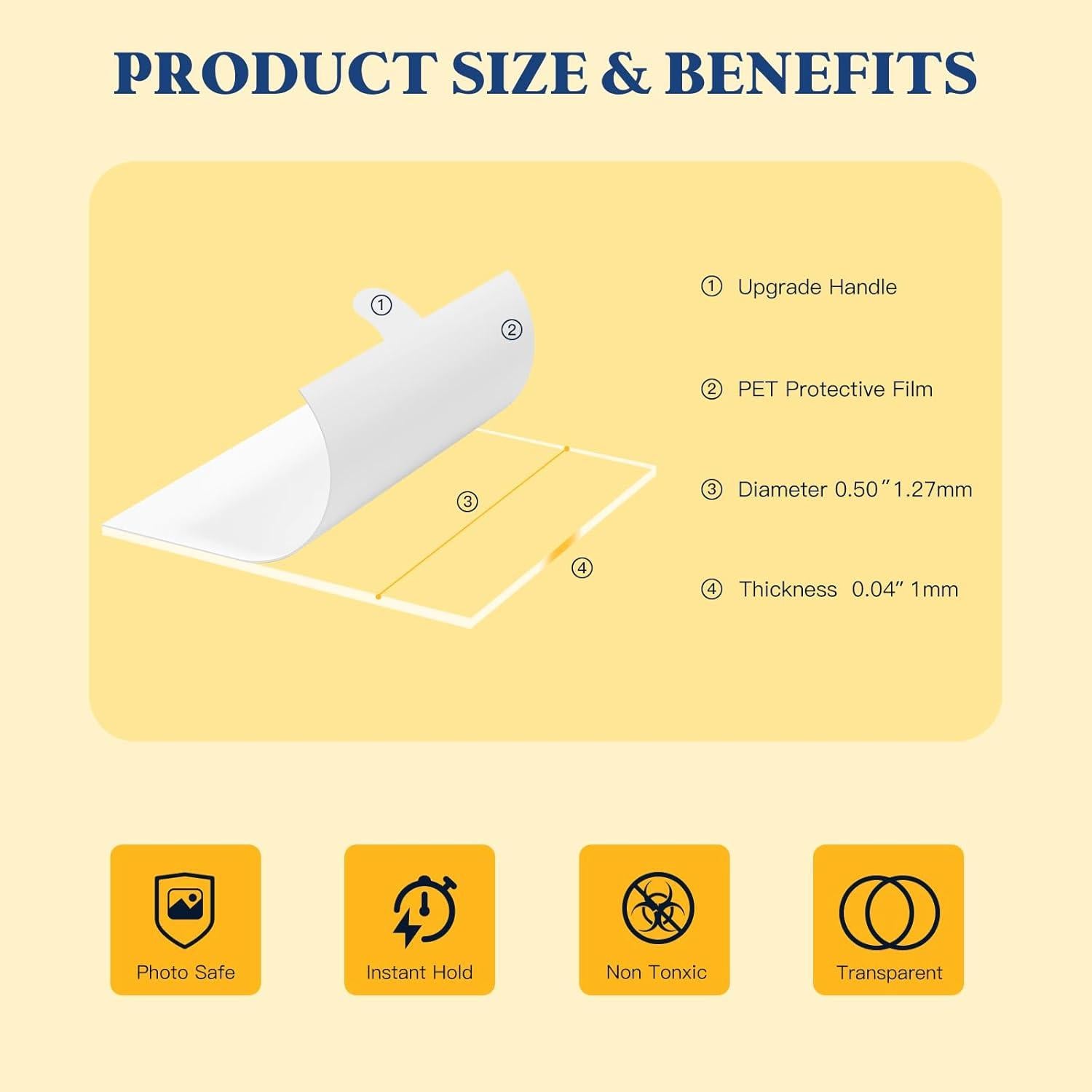 Puntos Adhesivos Doble Cara Vimiroo 12.7 mm 75 Piezas
