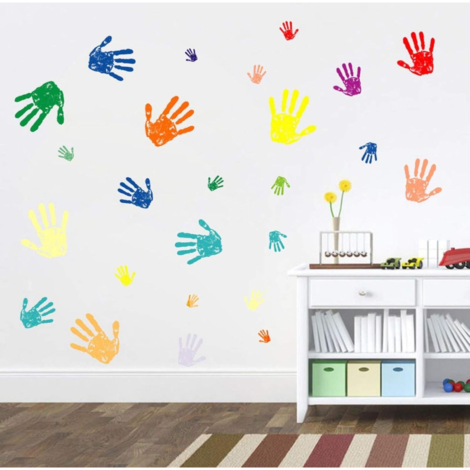 Calcomanías de Pared Huellas de Mano Maydahui 50 PCS 35x25cm