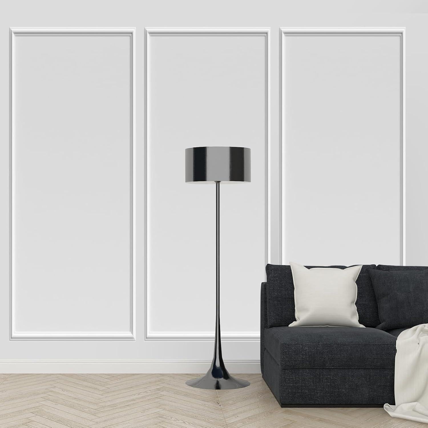 Kit de Moldura de Pared Colingmill 3 Paneles Autoadhesivos Blanco 99x231 cm