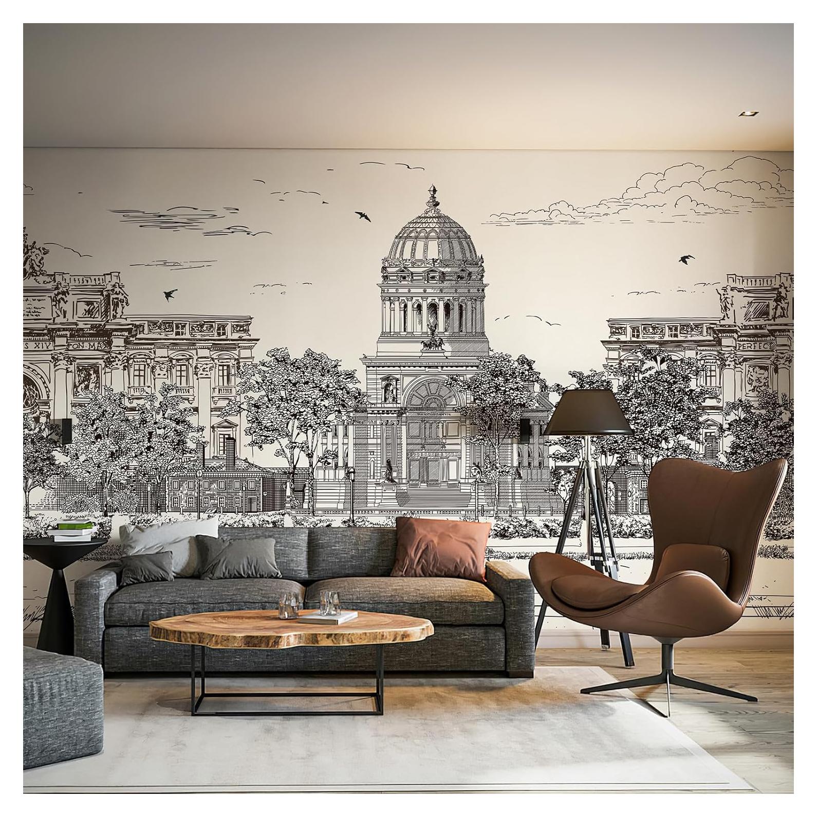 Papel Tapiz Despegable HueBurst Escena Calle Europea 3.53x2.79m