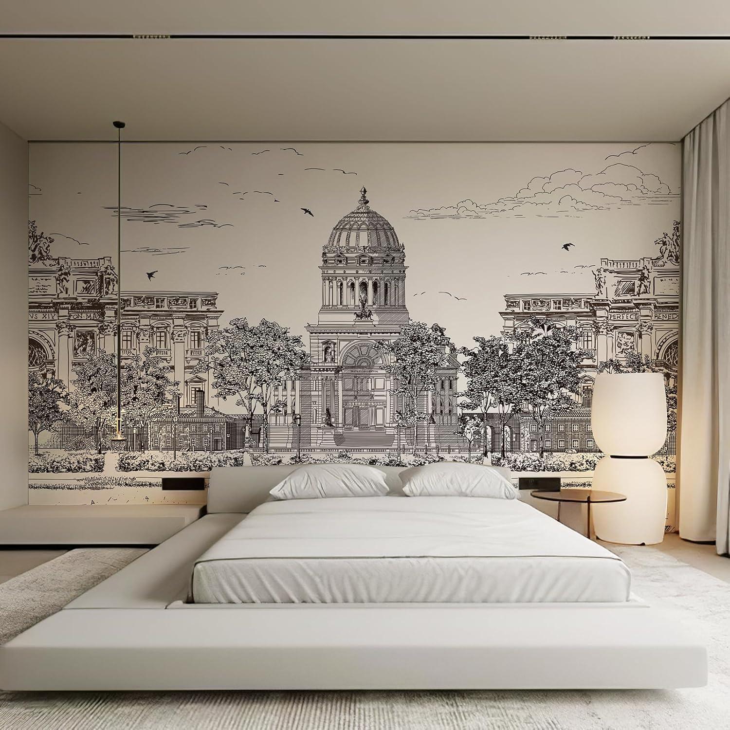 Papel Tapiz Despegable HueBurst Escena Calle Europea 3.53x2.79m