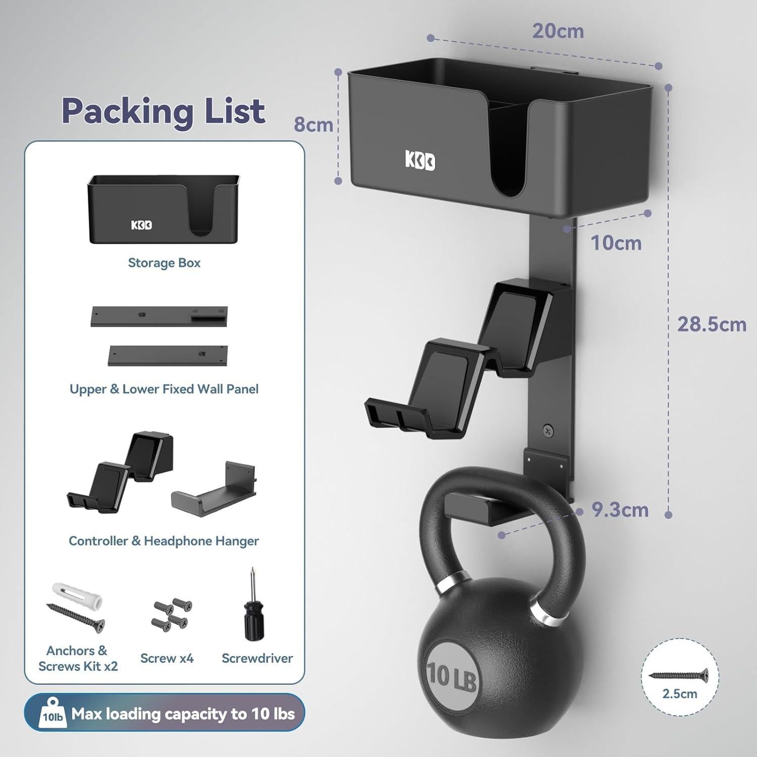 Soporte para Auriculares KDD 4 en 1 con Almacenamiento