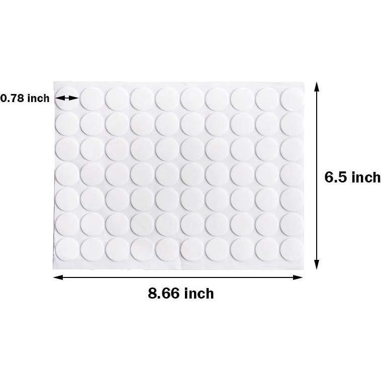 Puntos Adhesivos Transparentes BUSOHA 350 Pcs 2 cm Doble Cara