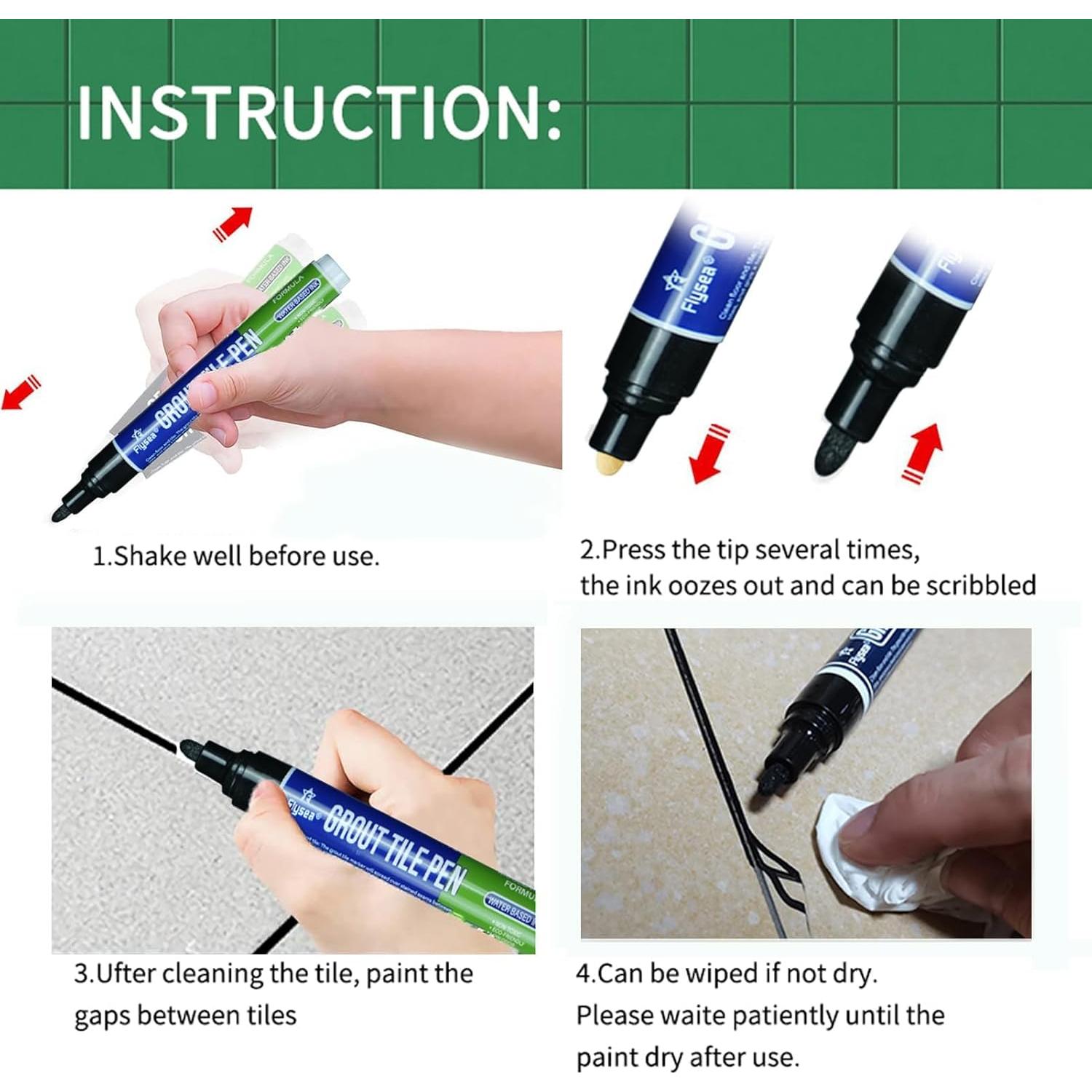 5 Bolígrafos de Reparación de Juntas de Azulejos YaoQiYou