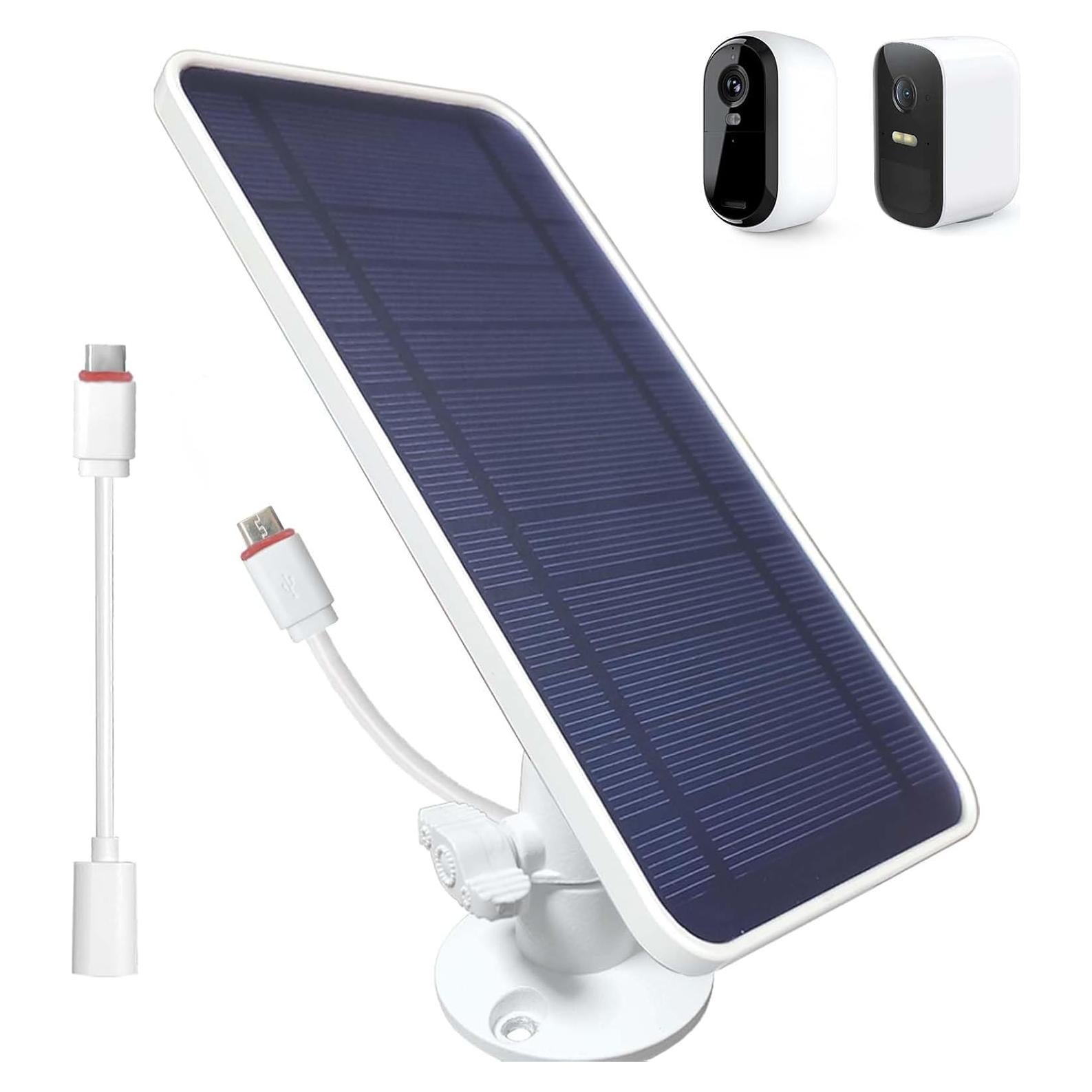 Cargador Solar DIANMU para Cámara Arlo Essential 2K y EufyCam