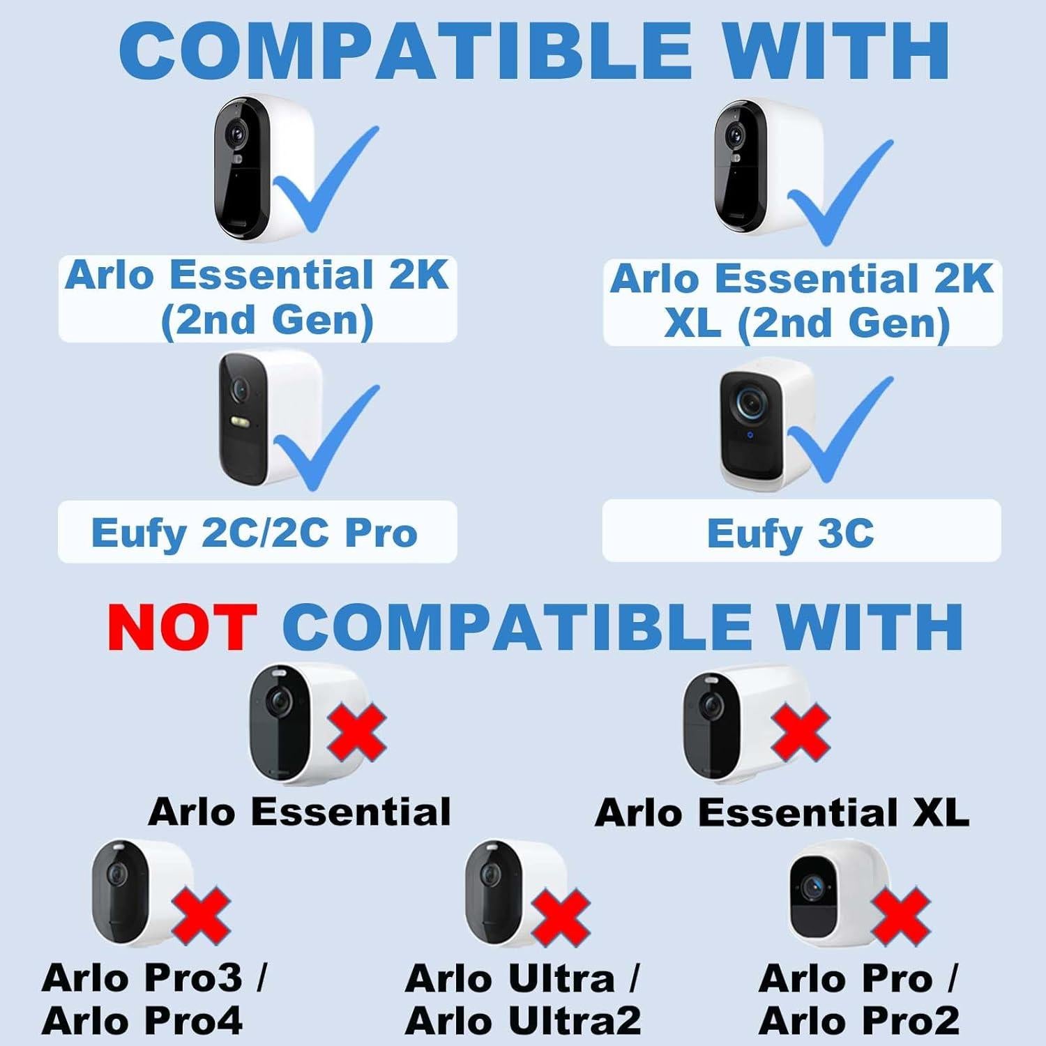 Cargador Solar DIANMU para Cámara Arlo Essential 2K y EufyCam