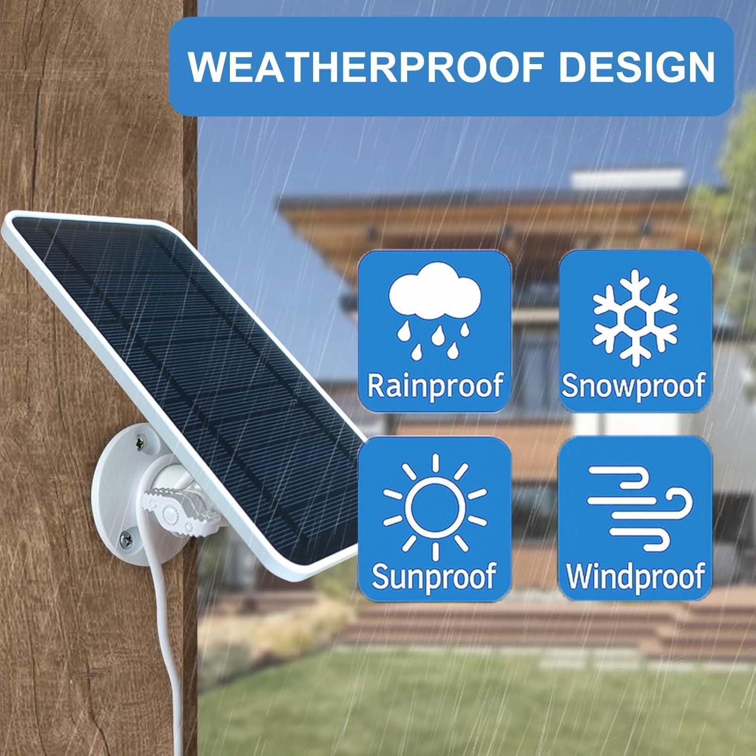 Cargador Solar DIANMU para Cámara Arlo Essential 2K y EufyCam