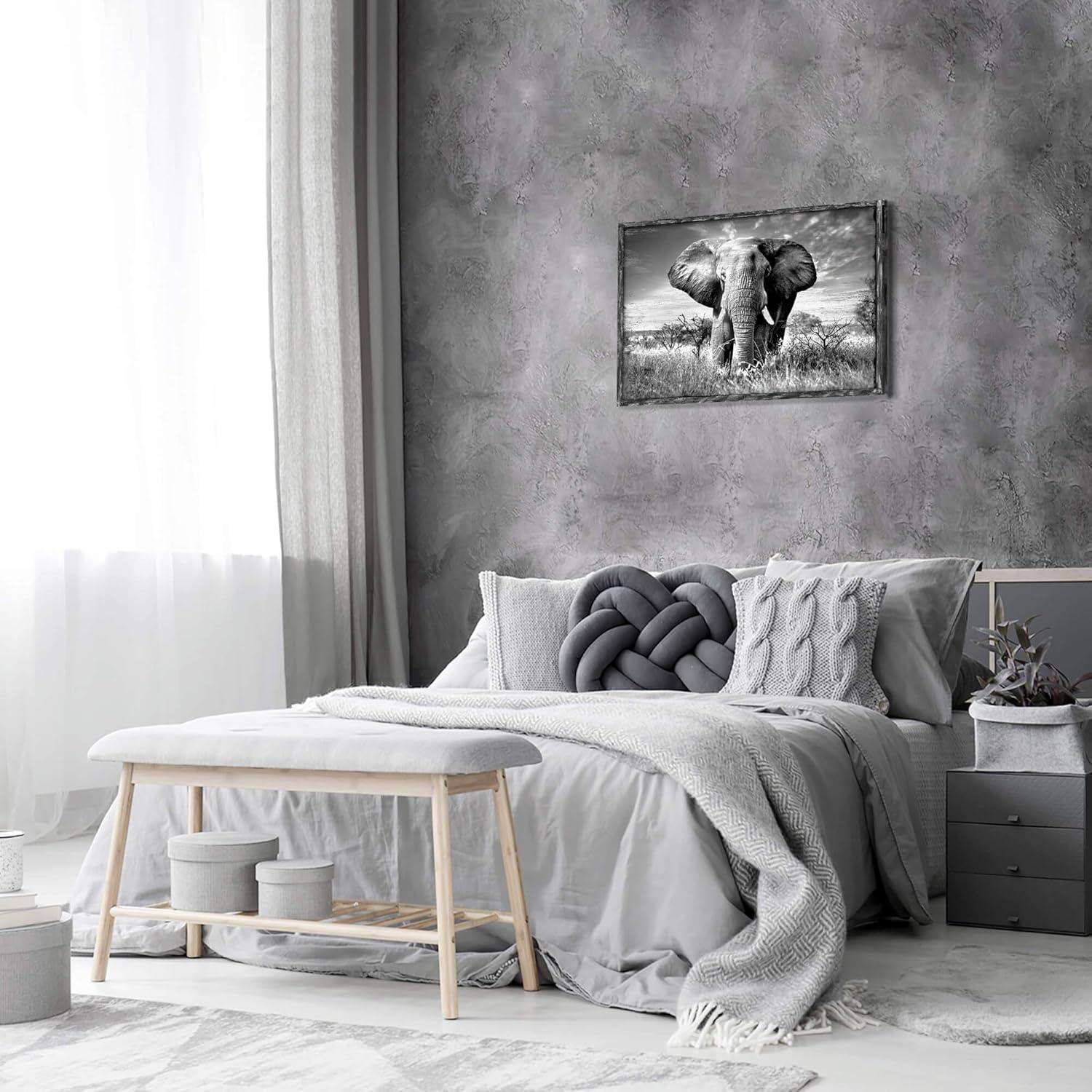 Arte de Pared de Madera Elefante Africano 91.44x60.96 cm