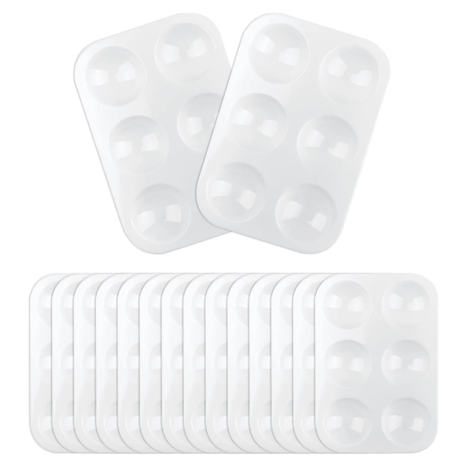 Set de 16 Bandejas de Pintura LNAUJS Blancas 12.7x8.6cm