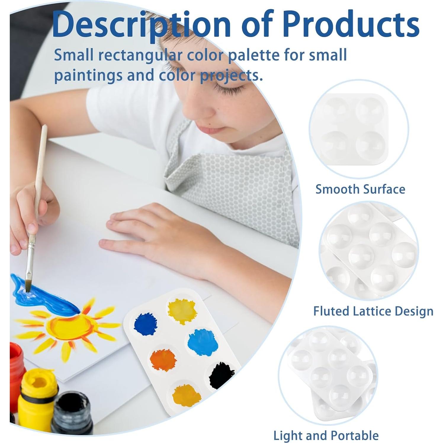 Set de 16 Bandejas de Pintura LNAUJS Blancas 12.7x8.6cm