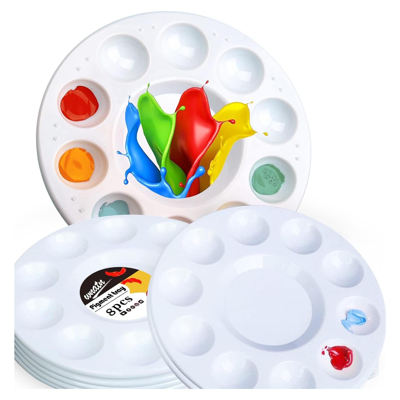 Paletas de Pintura de Plástico WNATN - 8 Piezas para Niños