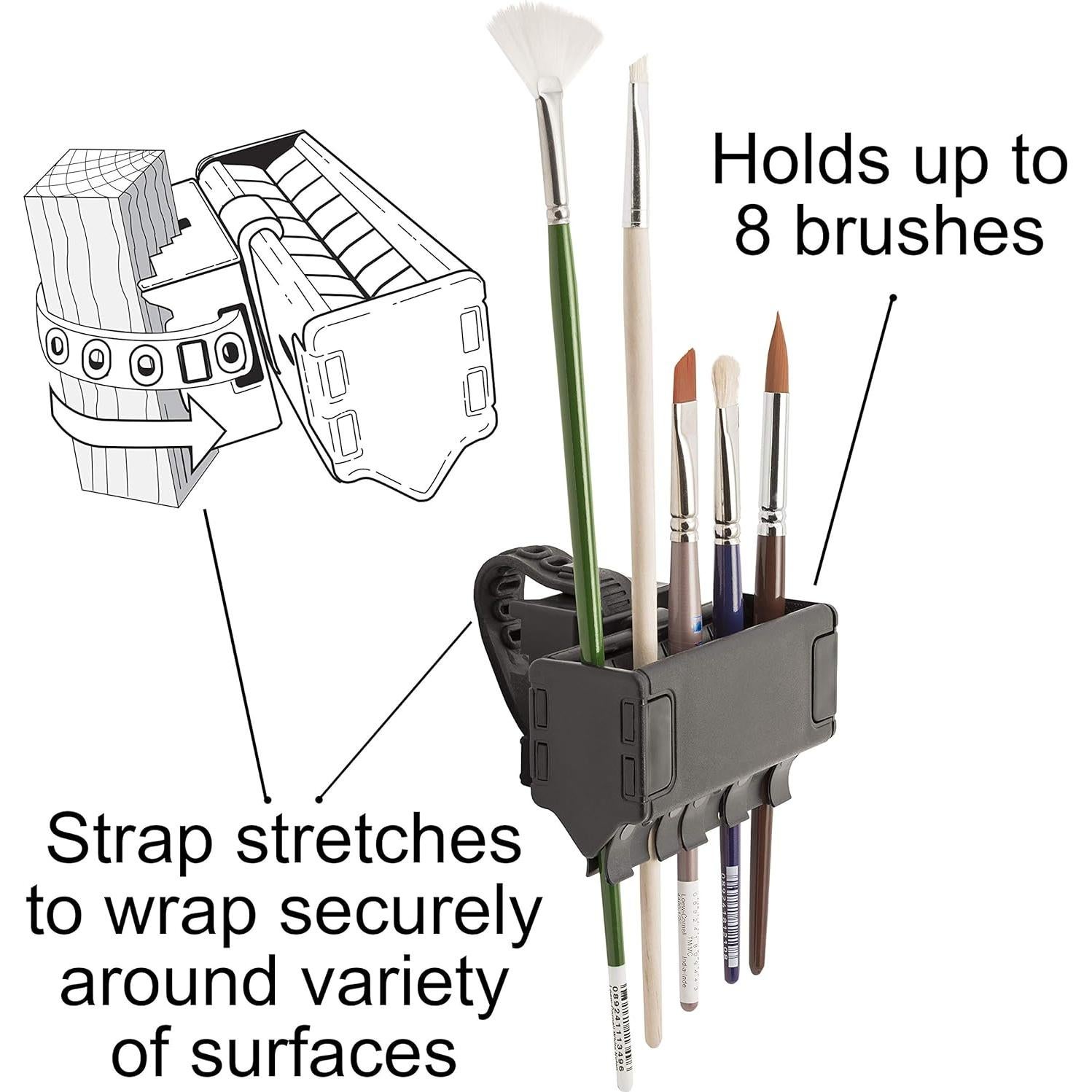 Soporte para Pinceles Negro Productos Fáciles de Usar 8 Pinceles