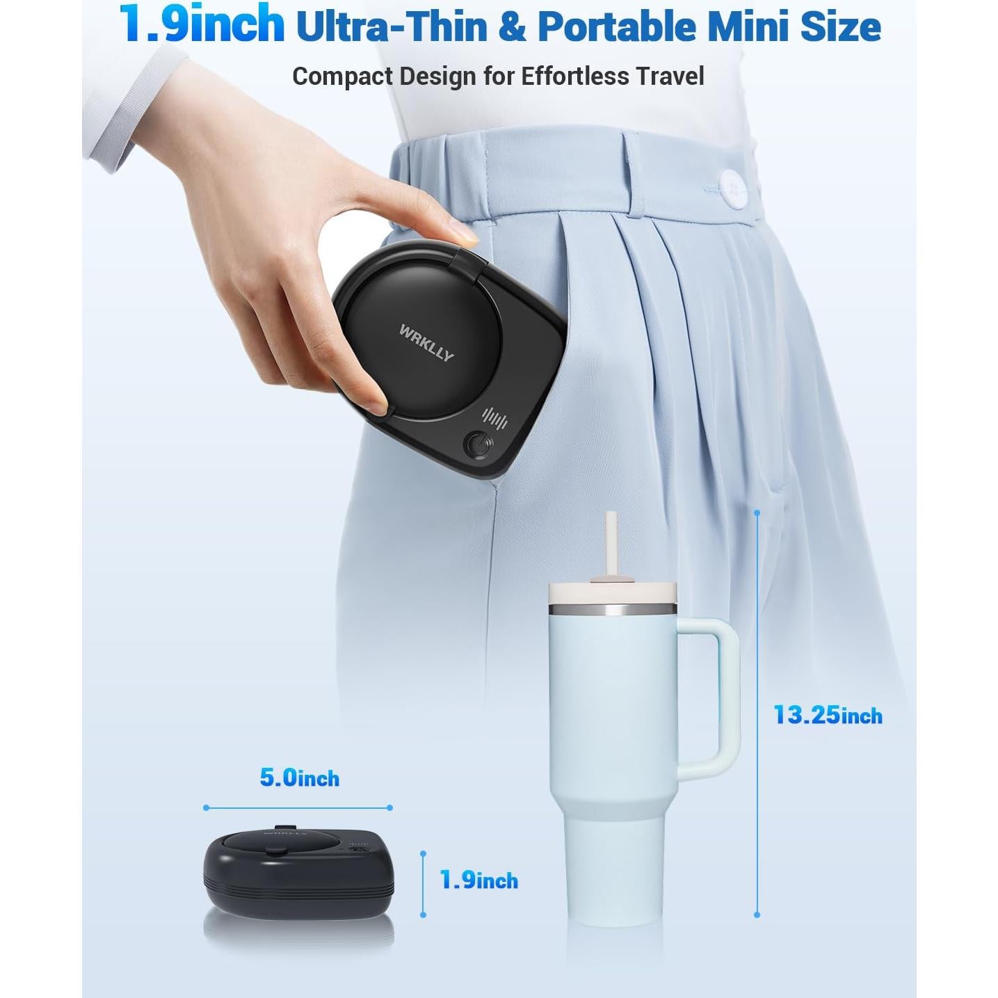 Limpiadora Ultrasónica de Retenedores WRKLLY 50kHz Portátil