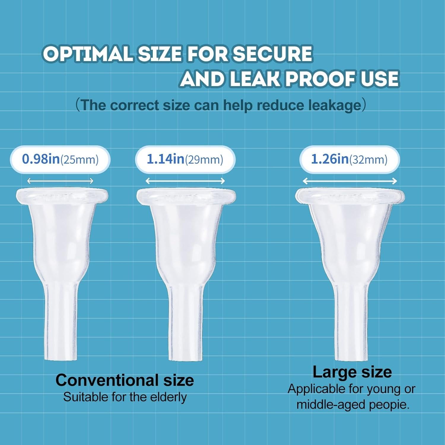 Paquete de 10 Catéteres Externos de Silicona YOOGUSTO 25mm