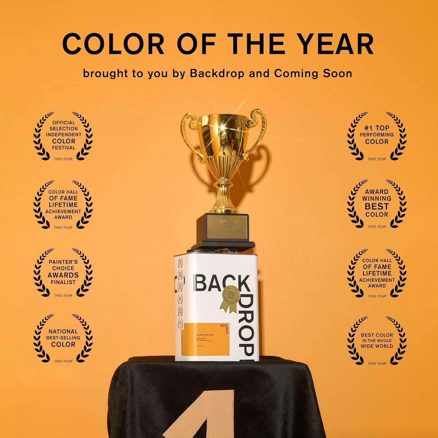 Muestra de Pintura Adhesiva BACKDROP Amarillo-naranja 30.48x30.48 cm