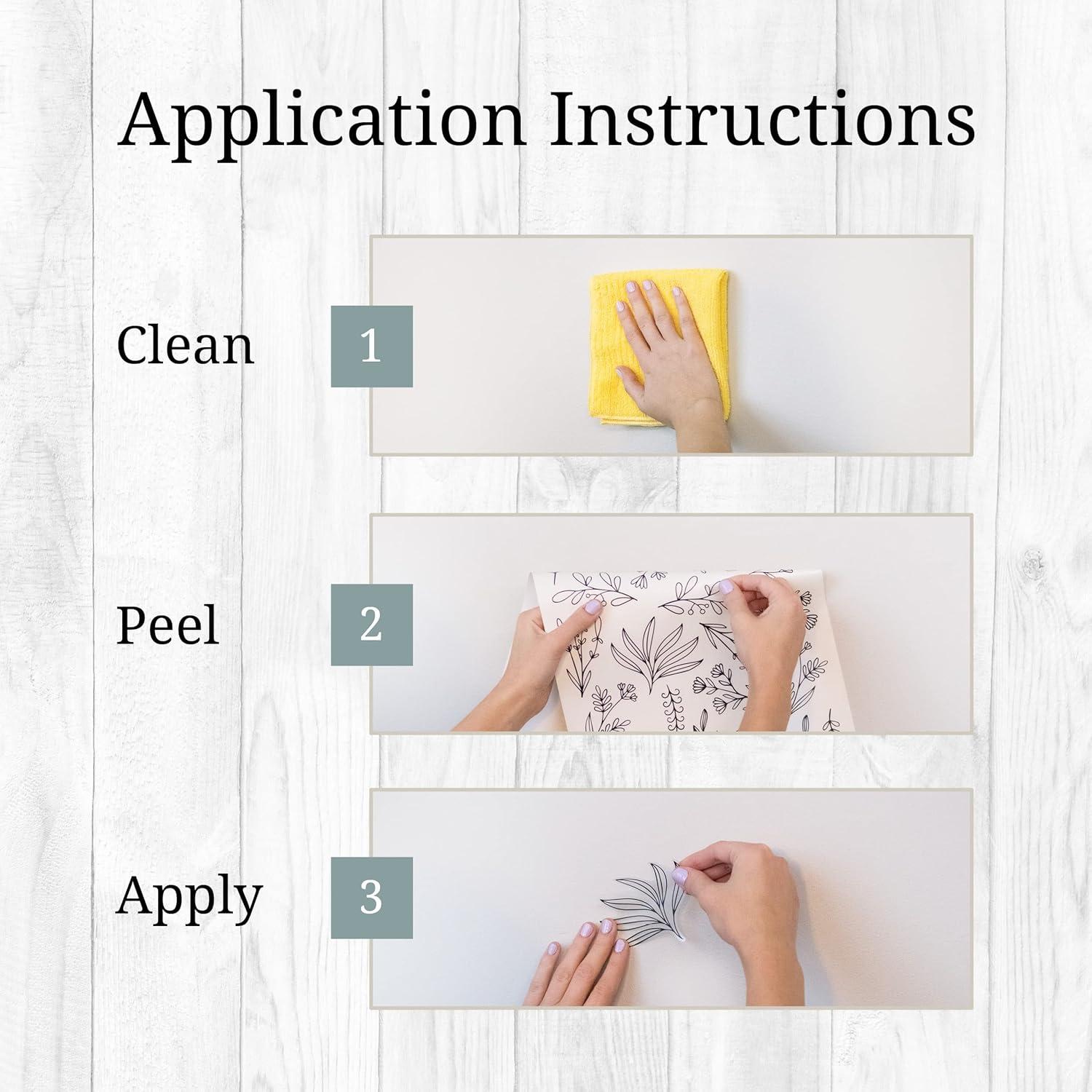 Calcomanías de Pared Flores Boho Acuareladas WALL PALZ - 16 Piezas