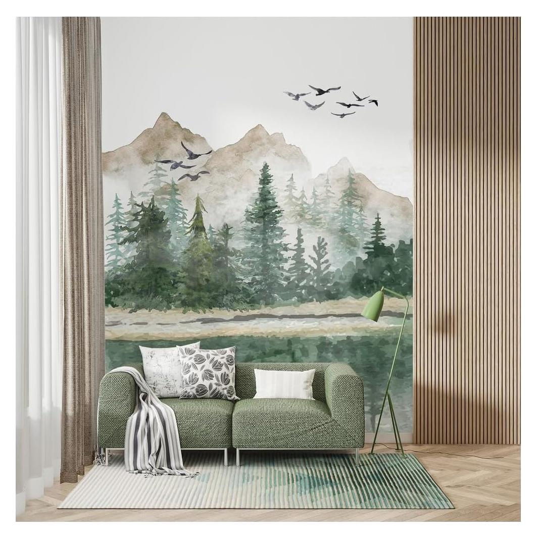 Papel Tapiz Autoadhesivo Sufeasdf Paisaje Natural 149.86x199.39 cm