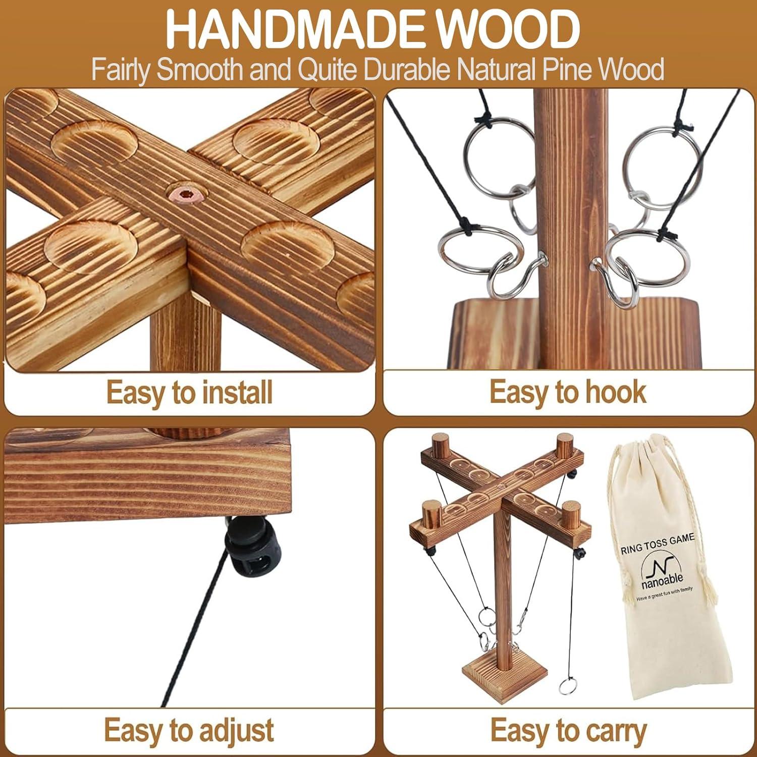 Juego de Lanzamiento de Aros Nanoable Grande para 2-4 Jugadores