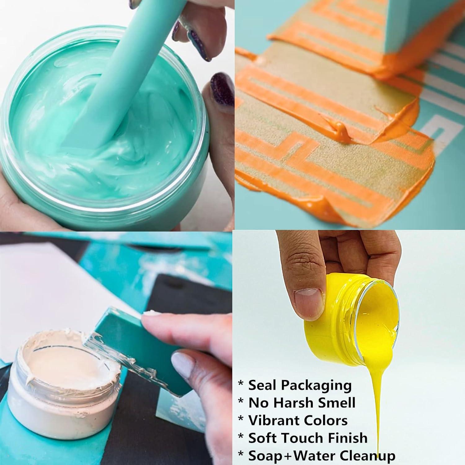 Set de Pintura de Tiza JAJADO 12 Tarros 50ml + 9 Raspadores