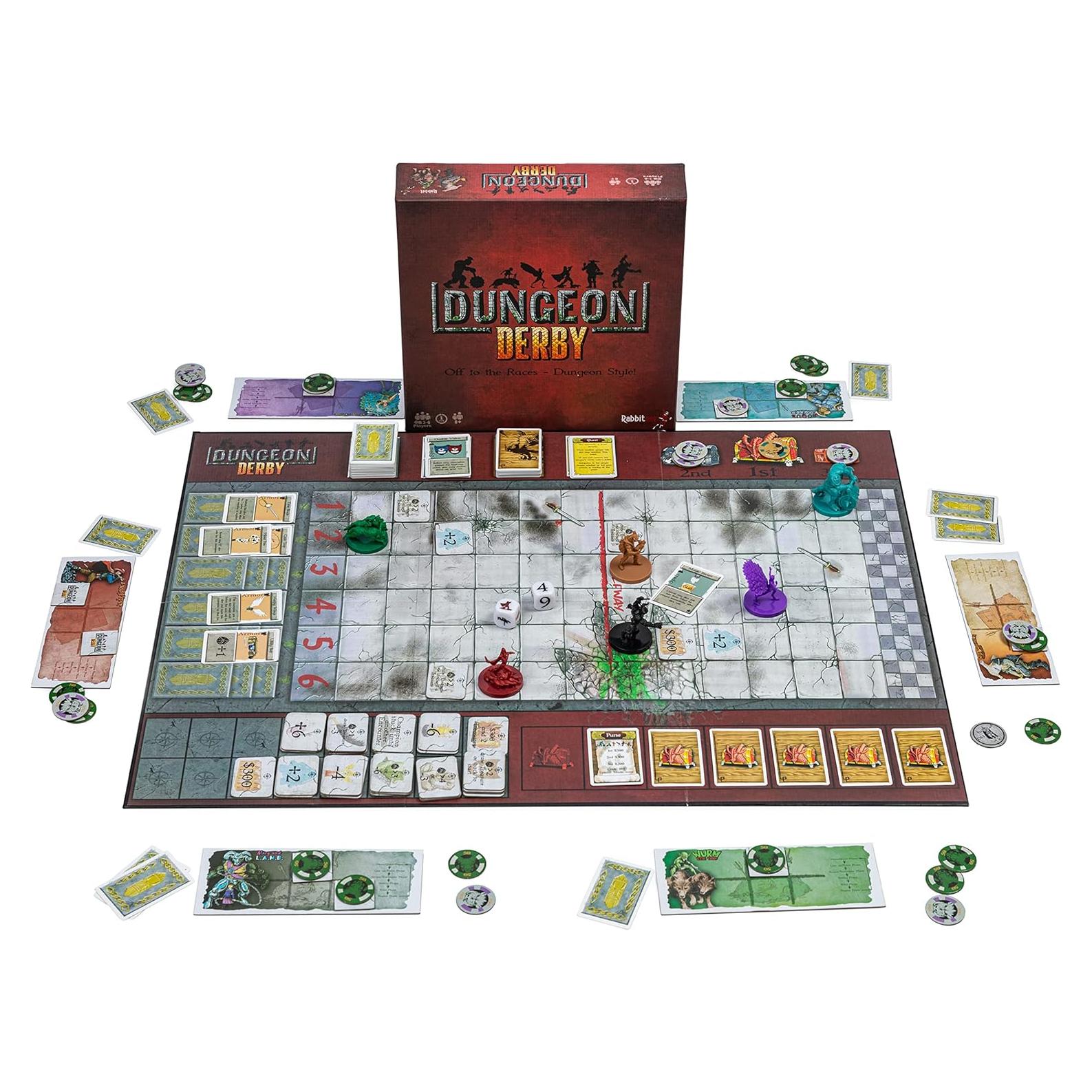Dungeon Derby Deluxe - Juego de Mesa de Apuestas para 6 Jugadores