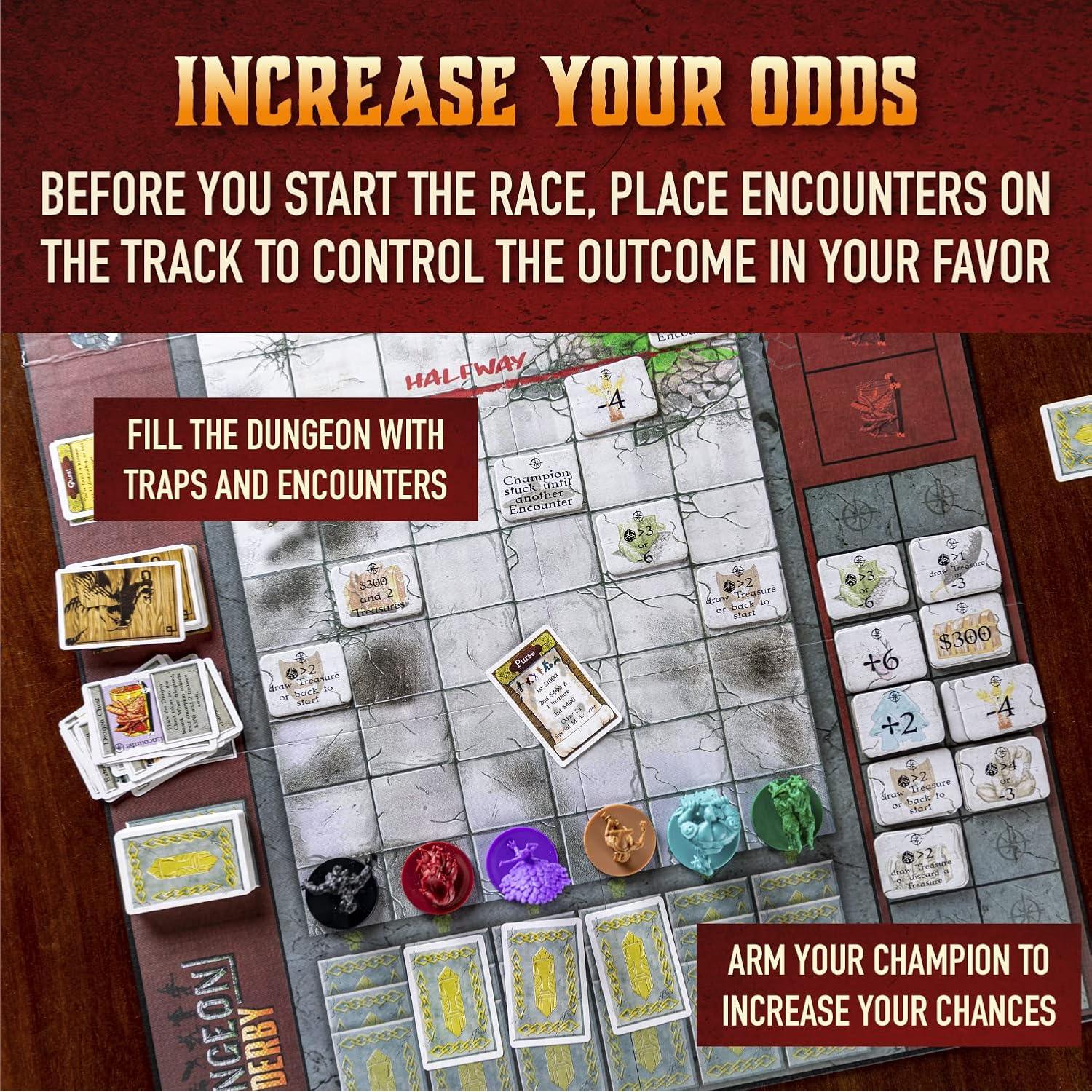 Dungeon Derby Deluxe - Juego de Mesa de Apuestas para 6 Jugadores