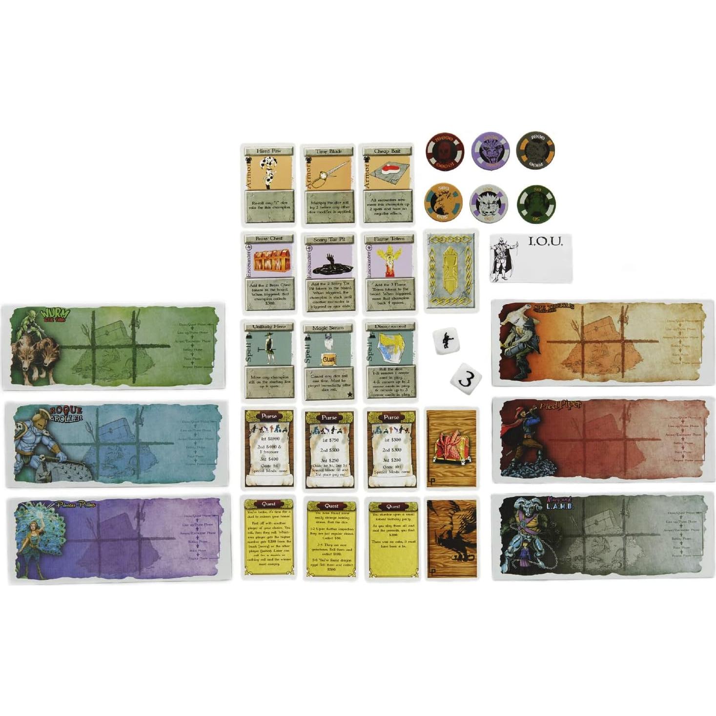 Dungeon Derby Deluxe - Juego de Mesa de Apuestas para 6 Jugadores