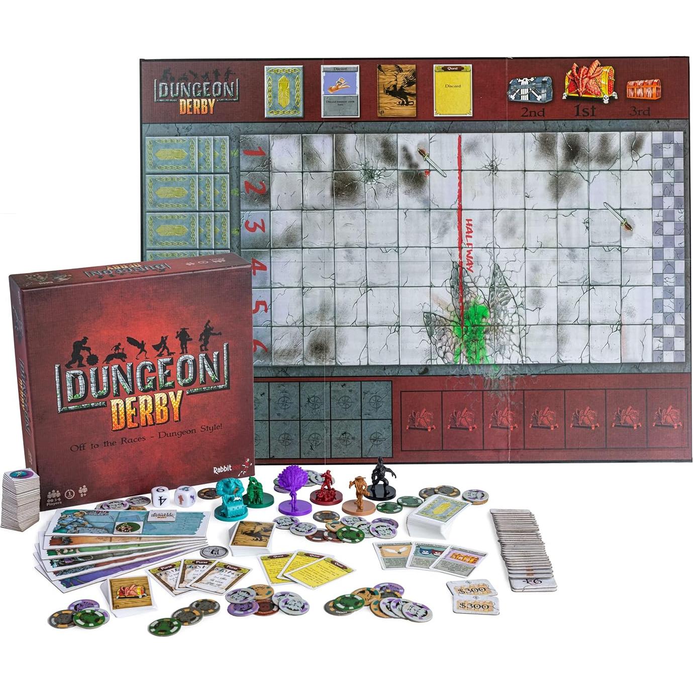 Dungeon Derby Deluxe - Juego de Mesa de Apuestas para 6 Jugadores