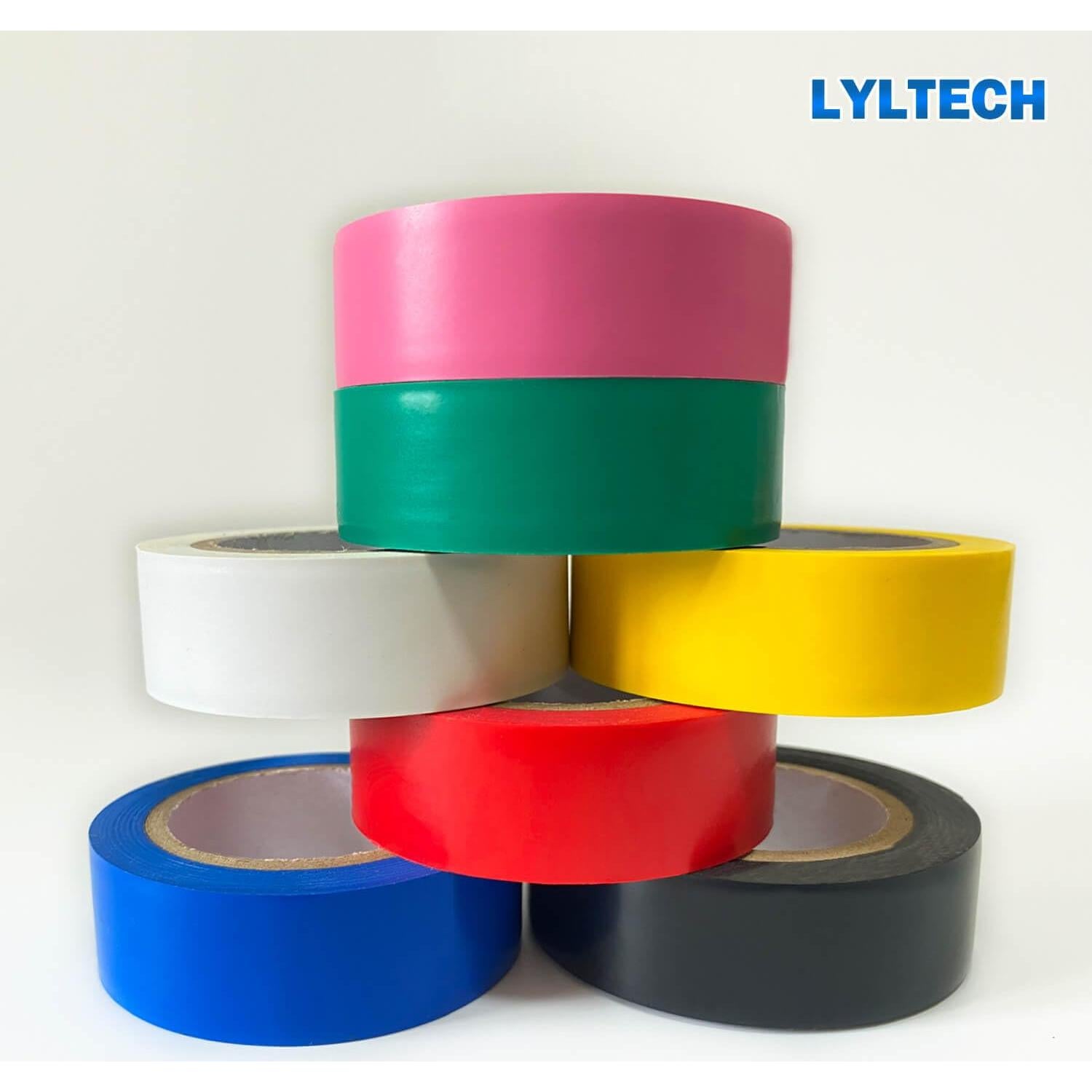 Cinta Eléctrica LYLTECH 7 Colores 0.64 cm x 9.14 m Impermeable