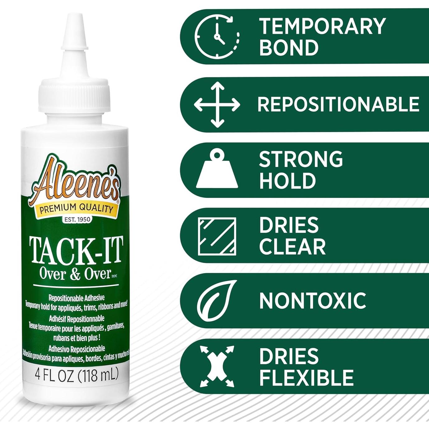 Pegamento Líquido Aleene's Tack-It 118 ml, Adhesivo Reposicionable