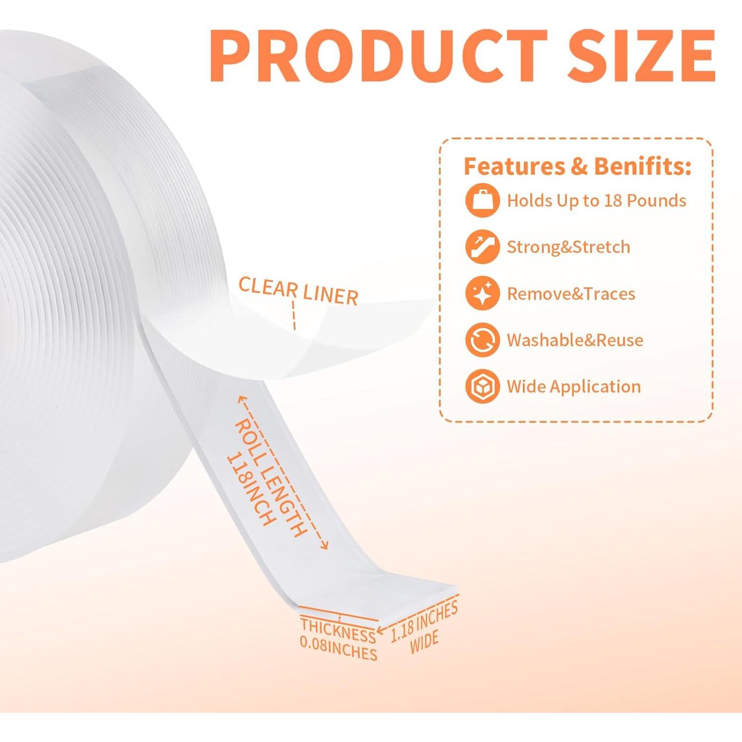 Cinta Doble Cara Nano TONGKAE 5m x 3cm Alta Resistencia