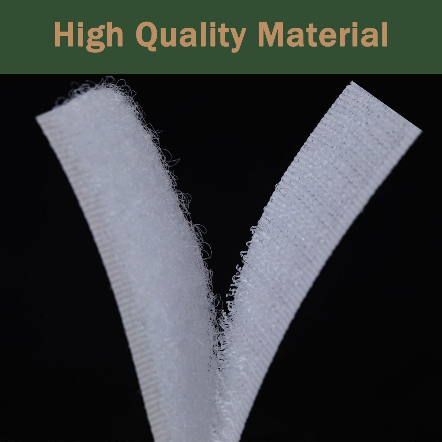 Cinta de Gancho y Bucle MYUREN 2" Adhesiva Nylon Blanca 4.5m