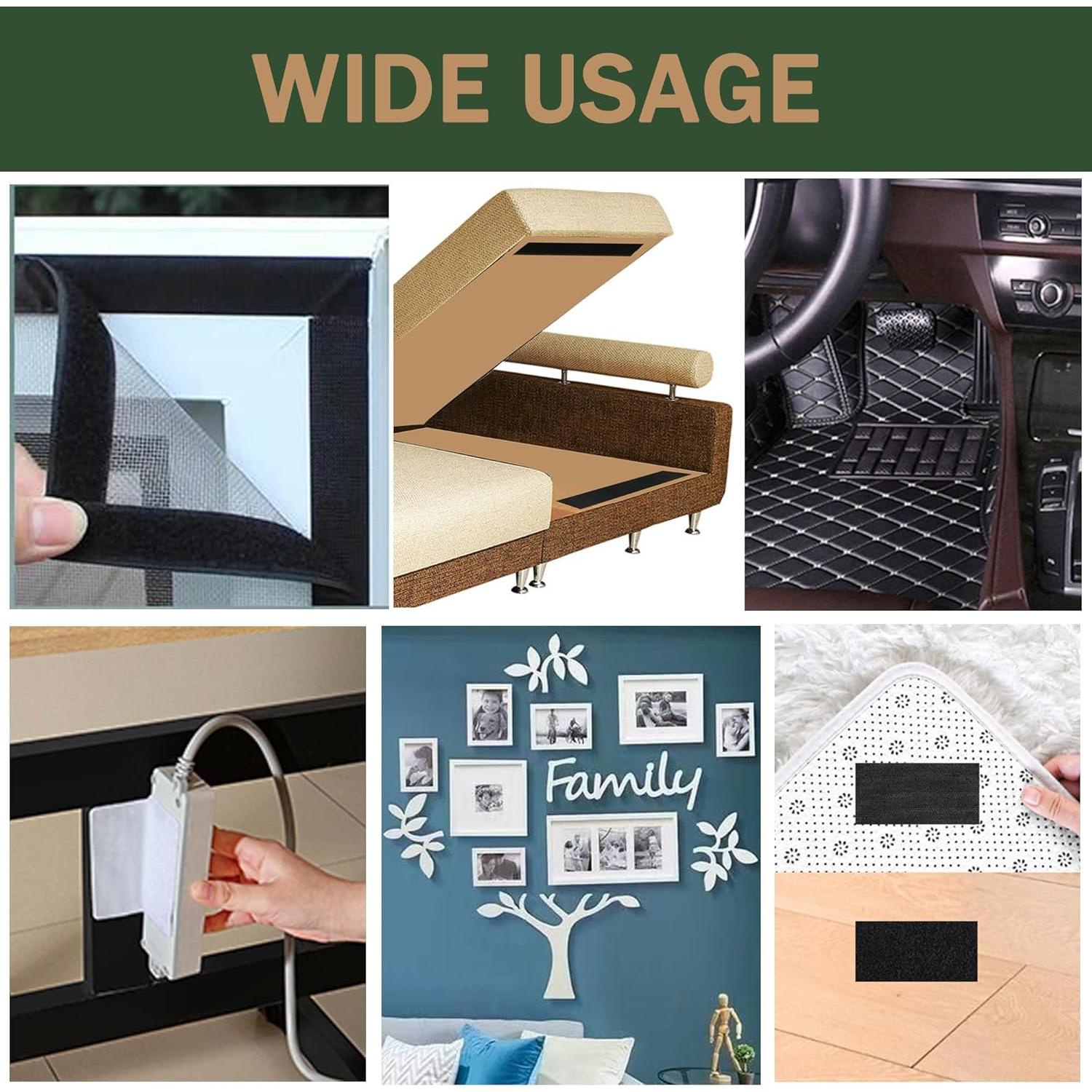 Cinta de Gancho y Bucle MYUREN 2" Adhesiva Nylon Blanca 4.5m