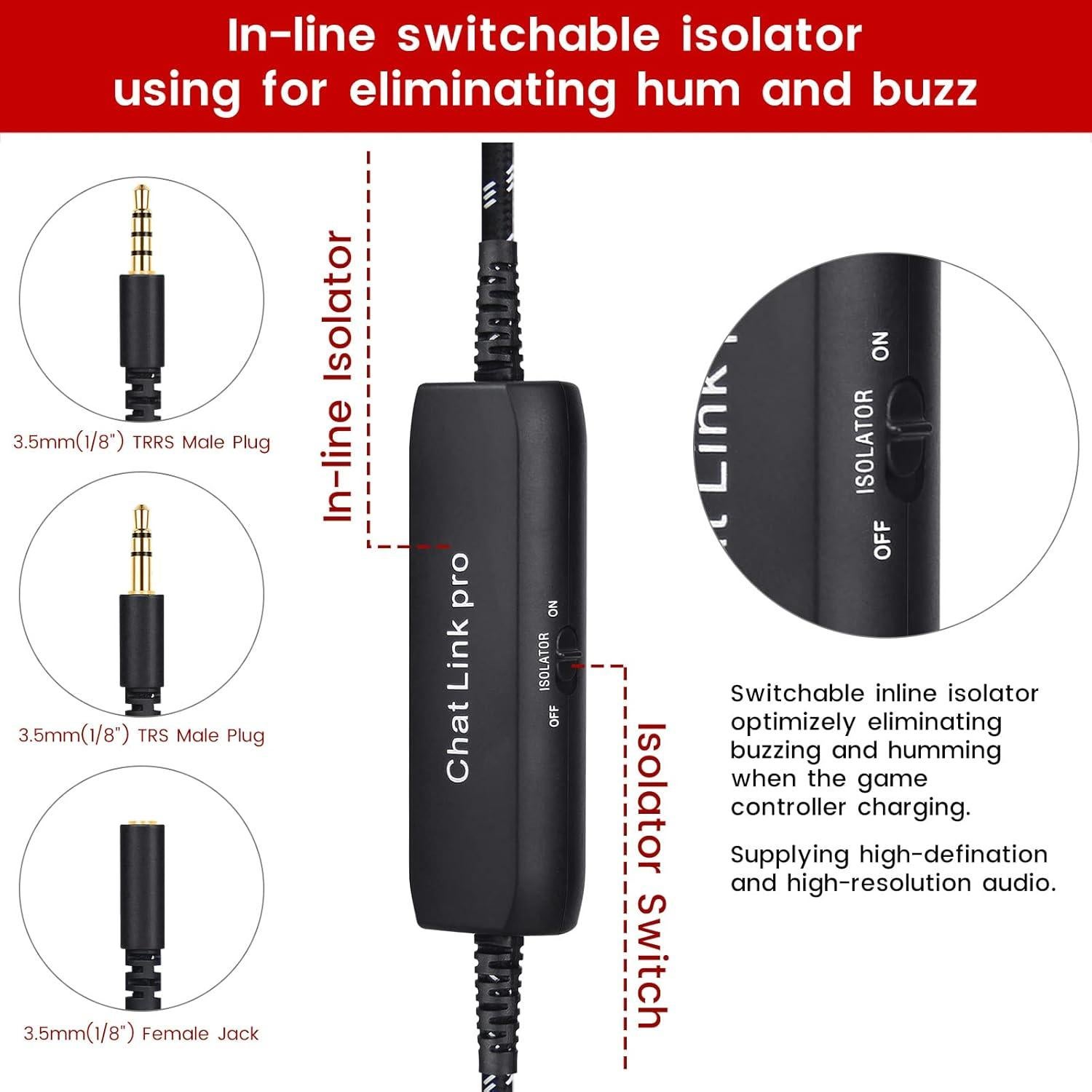 Cable de Audio Weishan HD60 S+ con Aislador 2m para Consolas