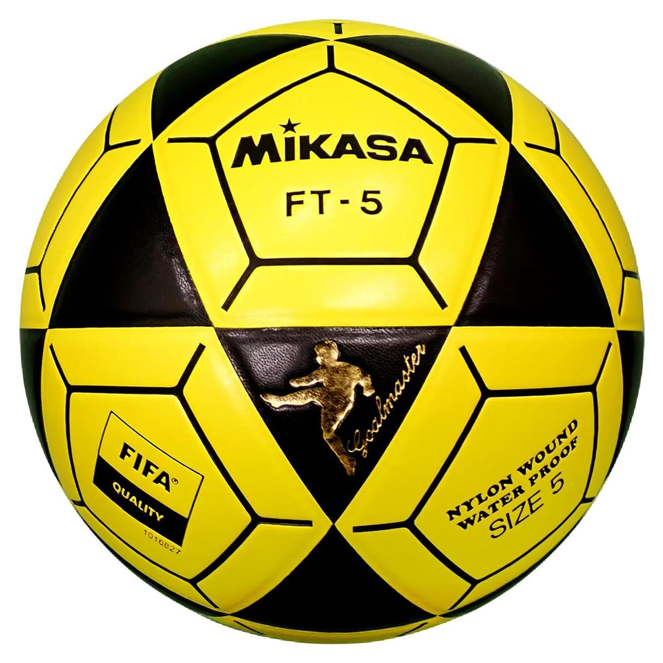 Balón de Fútbol Mikasa Goal Master Tamaño 5 Negro/Amarillo