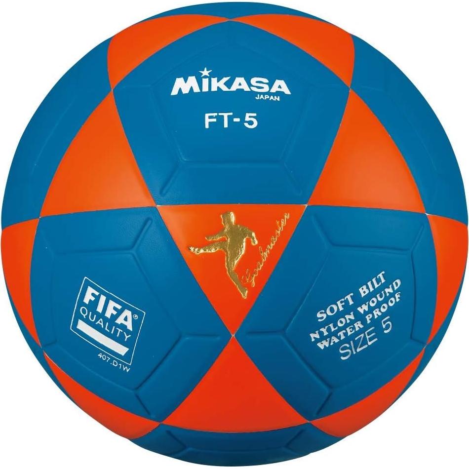 Balón de Fútbol Mikasa FT5 Goal Master Tamaño 5 Naranja-Azul