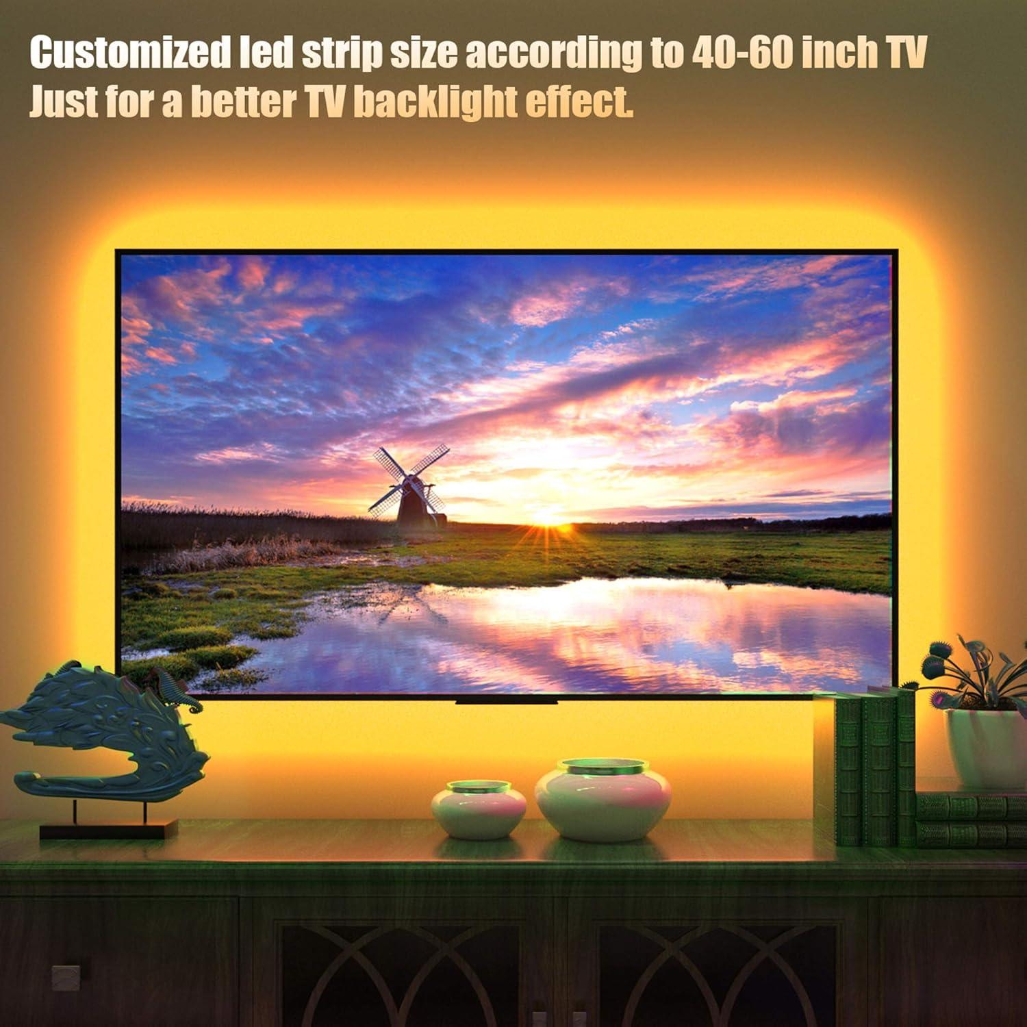 Tira LED RGB Maylit 8.2ft para TV 40-60" con Control Remoto