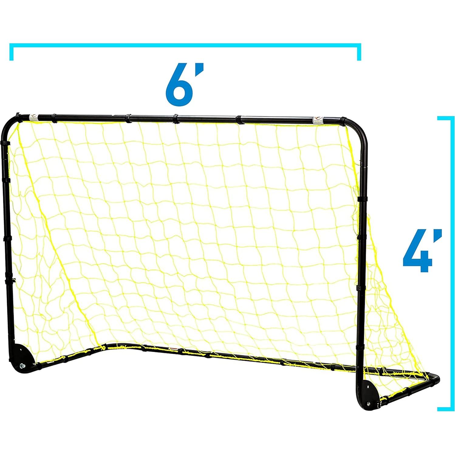 Gol de Fútbol Plegable Franklin Sports 6' x 4' Acero Negro