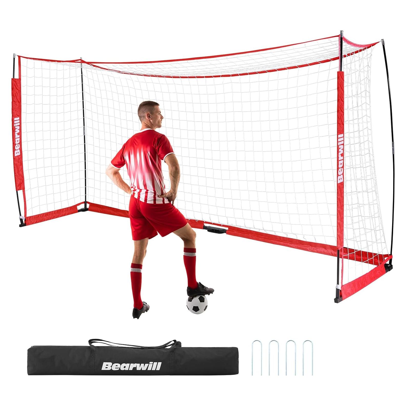 Portería de Fútbol Bearwill 12x6FT Portátil con Bolsa