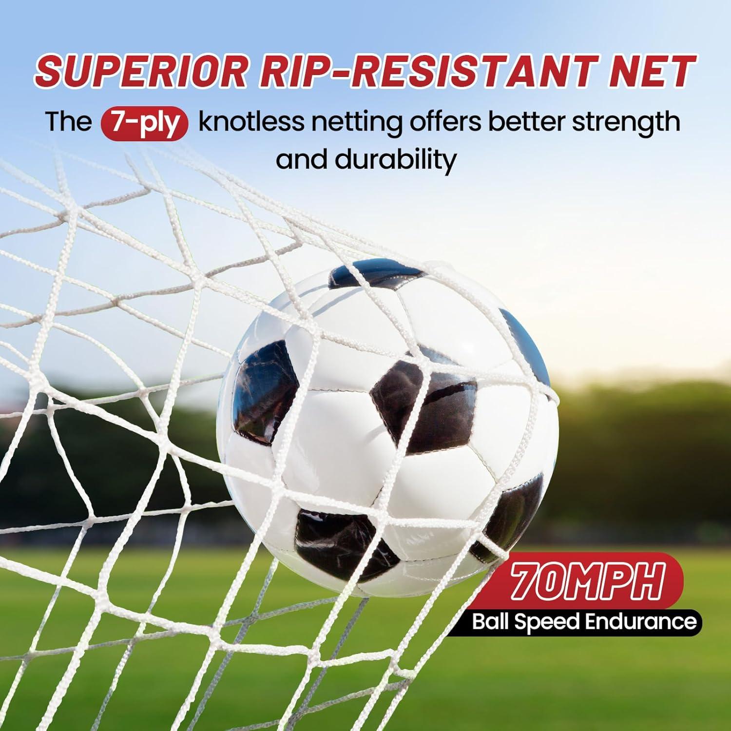 Portería de Fútbol Bearwill 12x6FT Portátil con Bolsa