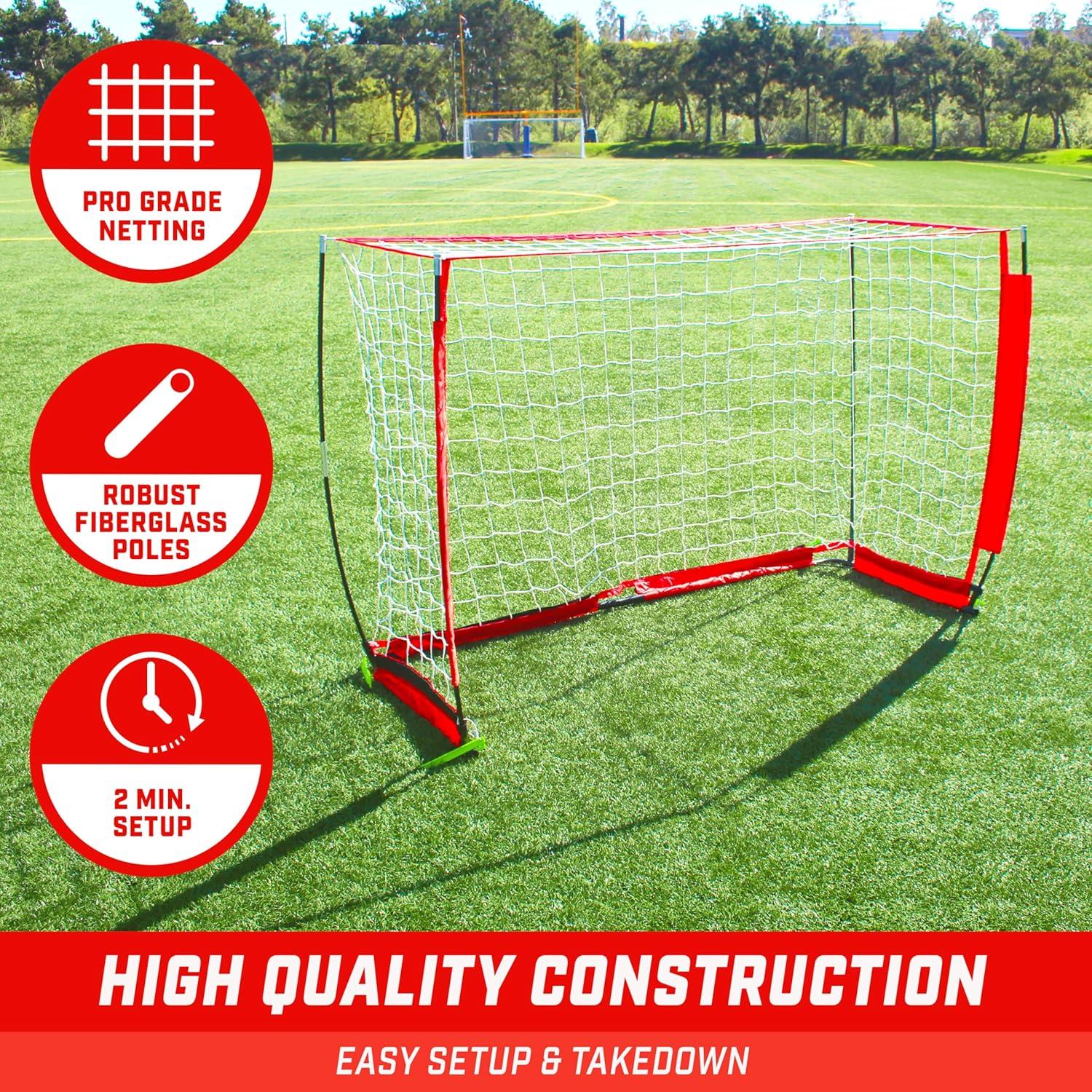 Portería de Fútbol GoSports Elite 6x4 pies con Accesorios