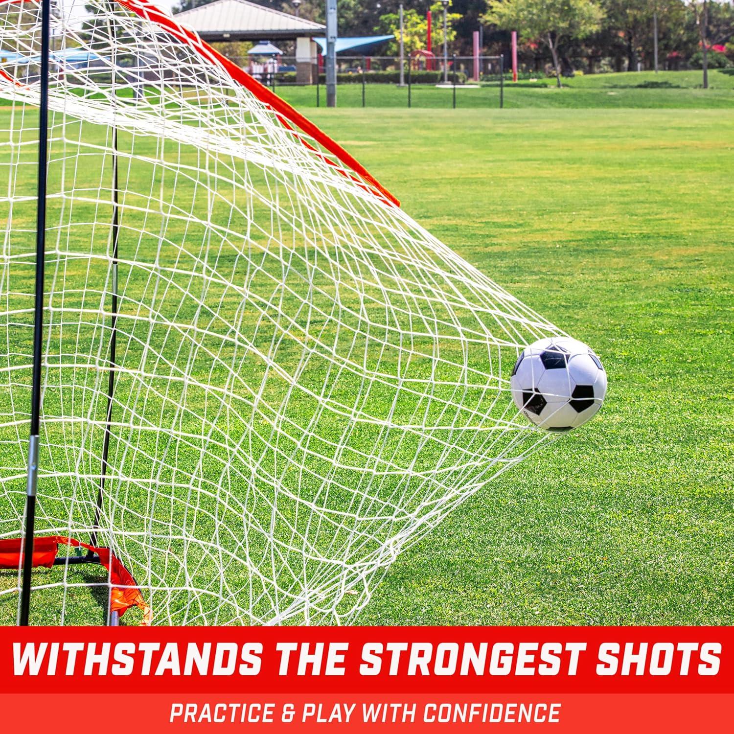 Portería de Fútbol GoSports Elite 6x4 pies con Accesorios