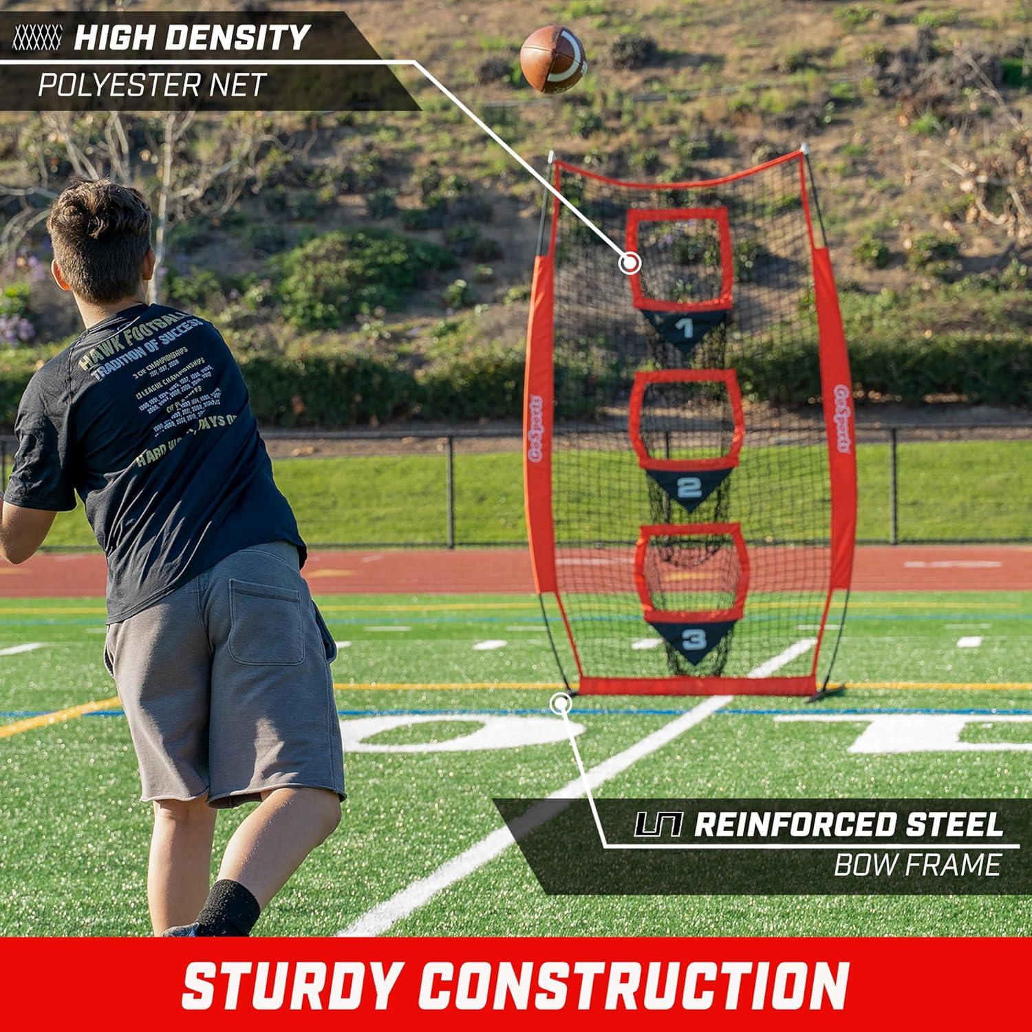 Red de Lanzamiento de Fútbol GoSports 2.44 x 1.22 m con 3 Objetivos