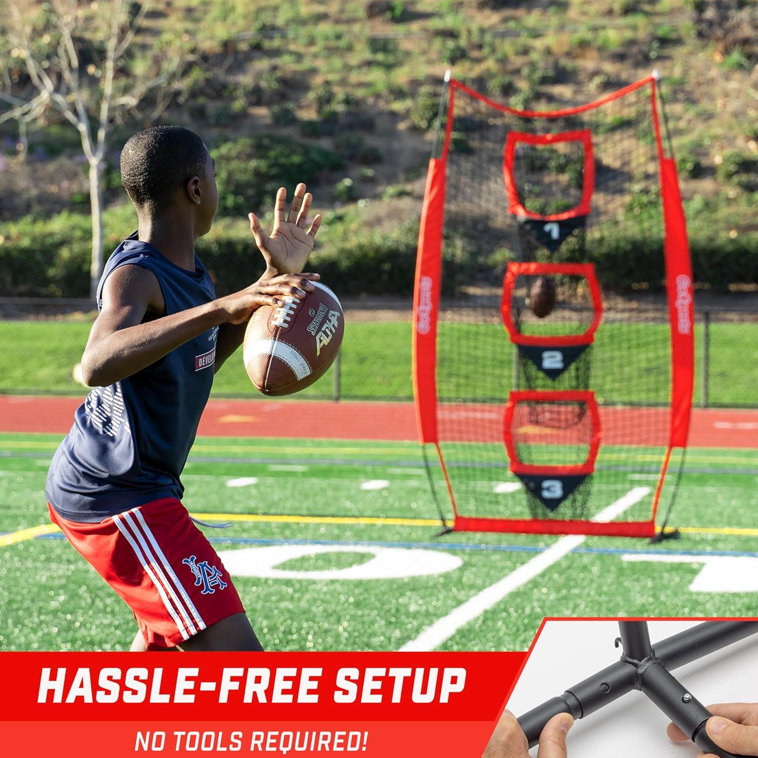 Red de Lanzamiento de Fútbol GoSports 2.44 x 1.22 m con 3 Objetivos