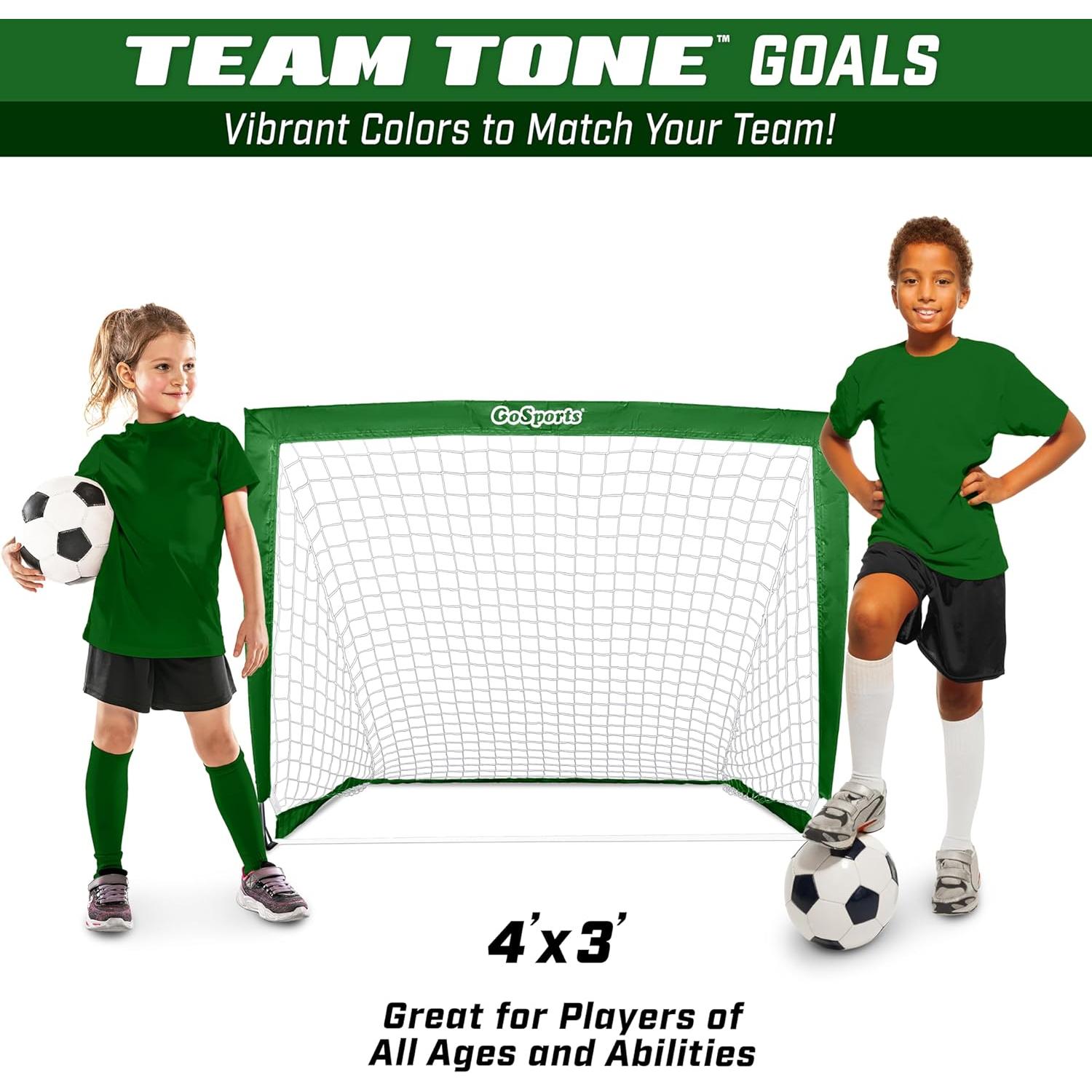 Metas de Fútbol Portátiles GoSports 4x3 pies - Juego de 2
