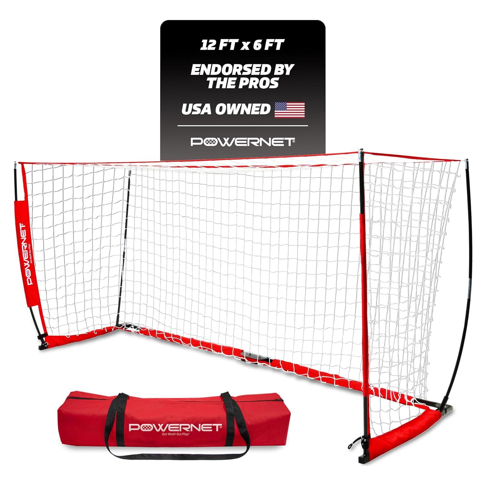 Portería de Fútbol PowerNet 3.66x1.83m Portátil con Bolsa